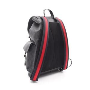 Gucci leather Backpack Black GG canvas gray
